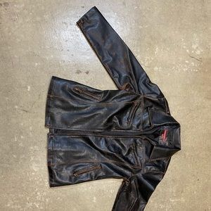 Distressed Leather Jacket